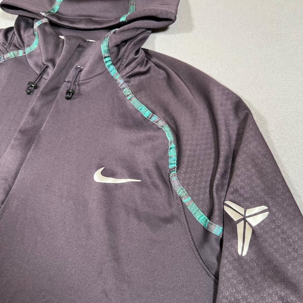 Nike Kobe Bryant Hoodie‎ Sweatshirt Mens 3XL Purple Full Zip Jacket Lakers Mamba